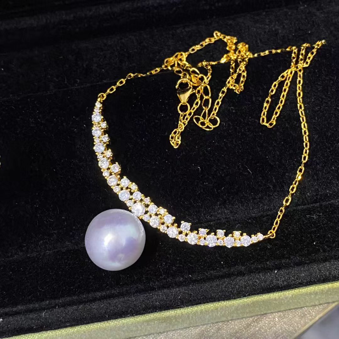 Pearl Necklace Set - S925 prata esterlina colar descobertas jóias