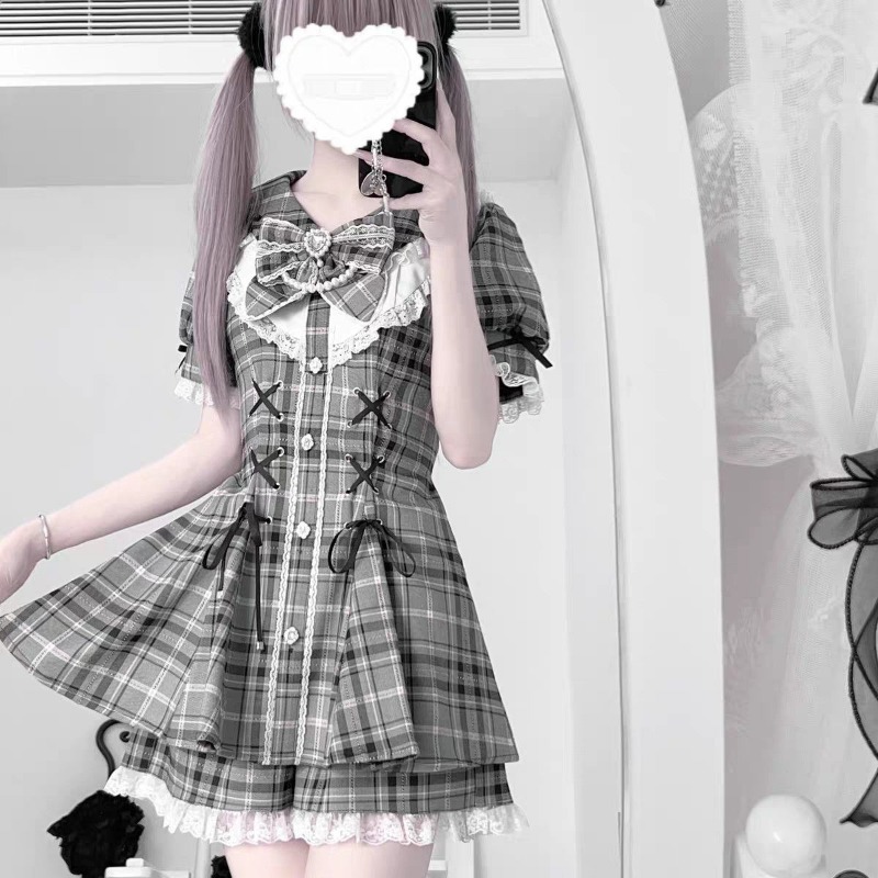 Vintage Women'S Formal Wear - Conjunto de Vestido Doce Estilo Lolita