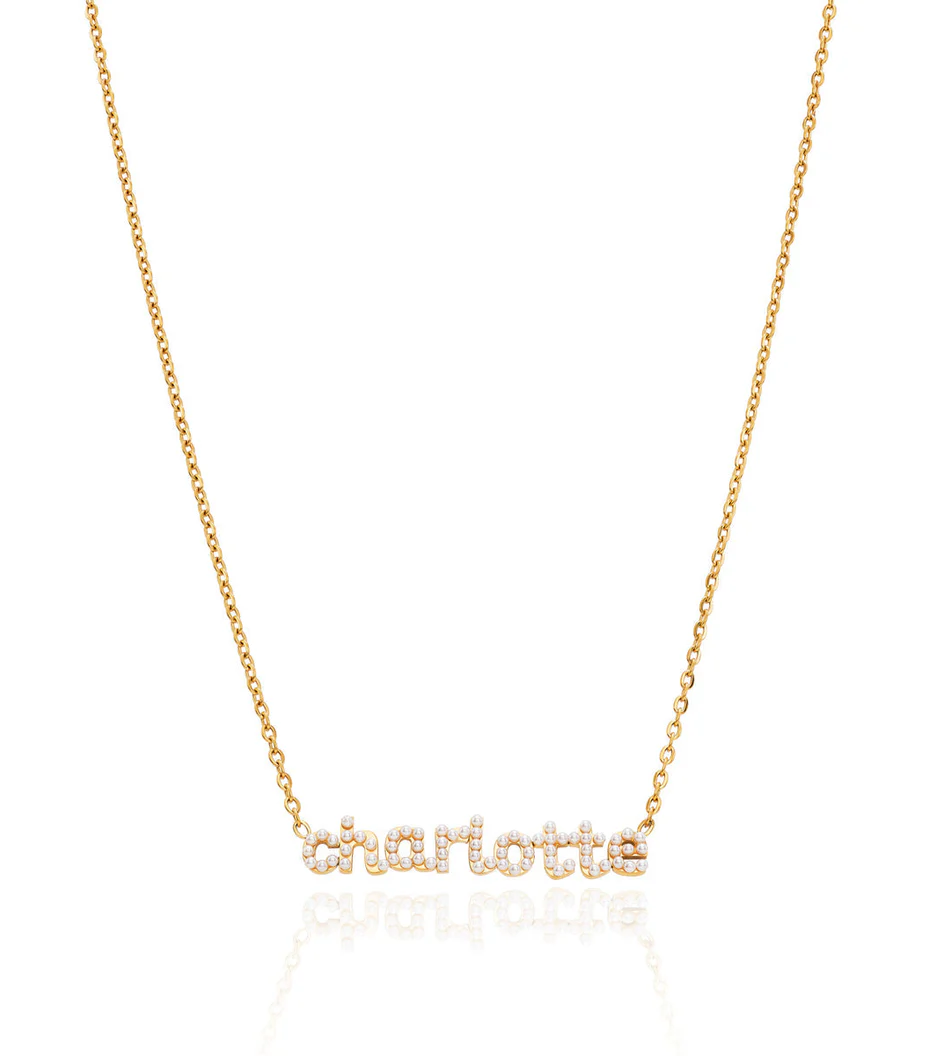 Women'S Formal Wear Names - Colar com nome de pérola personalizado,
