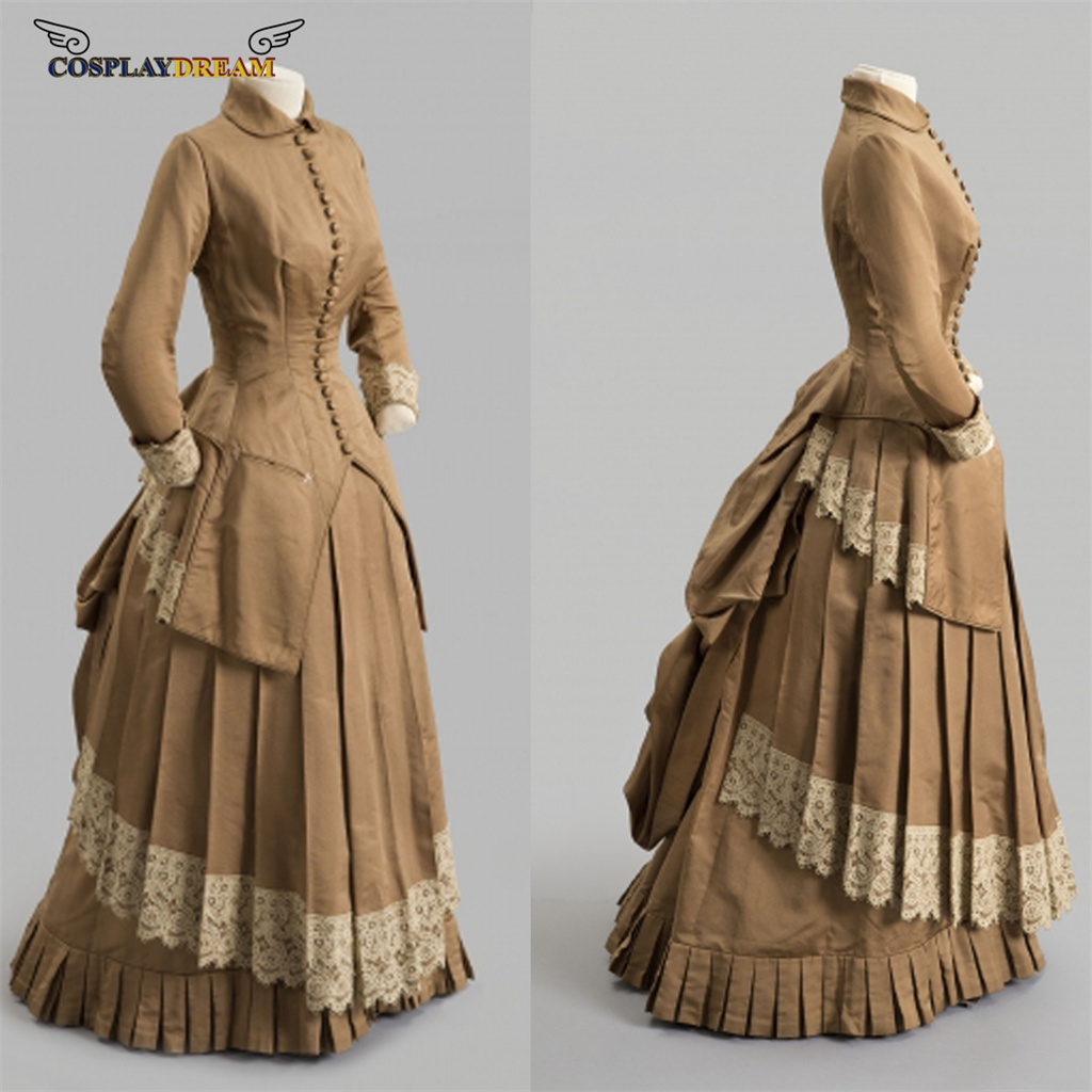 Vintage Women'S Formal Wear - Vestido de moda do século 19,
