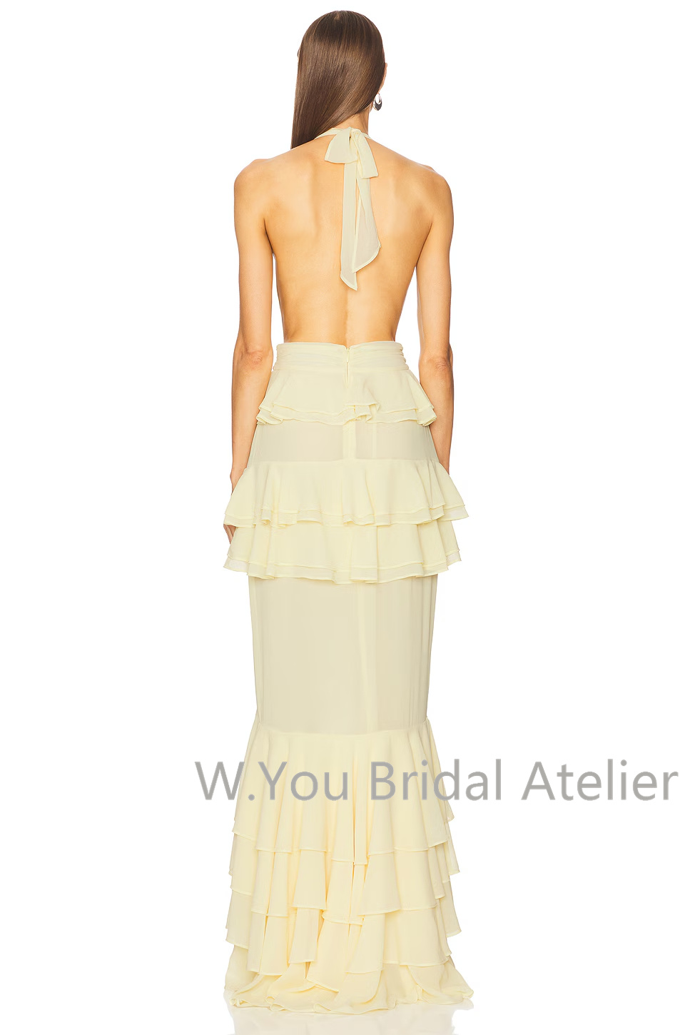 Women'S Formal Wear Wedding Guest - Vestidos de Noite com Decote V