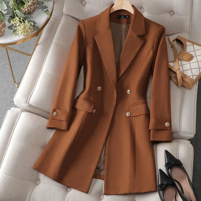 Formal Winter Wear Women Jacket - Outono inverno jaqueta feminina longo blazer