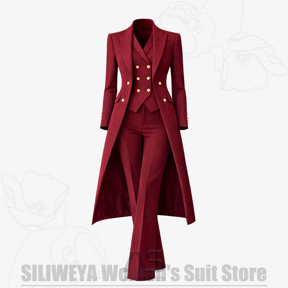 Women Formal Wear For Party - Conjunto Feminino de 3 Peças: Casaco