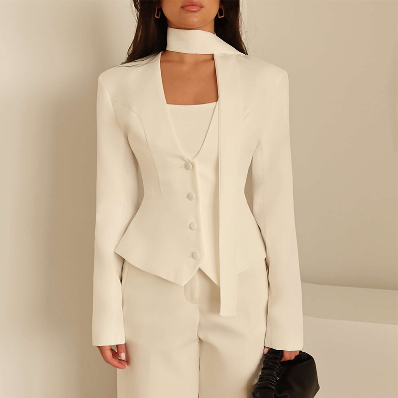Women'S Formal Wear Wedding Guest - Outono feminino terno 1 peça blazer