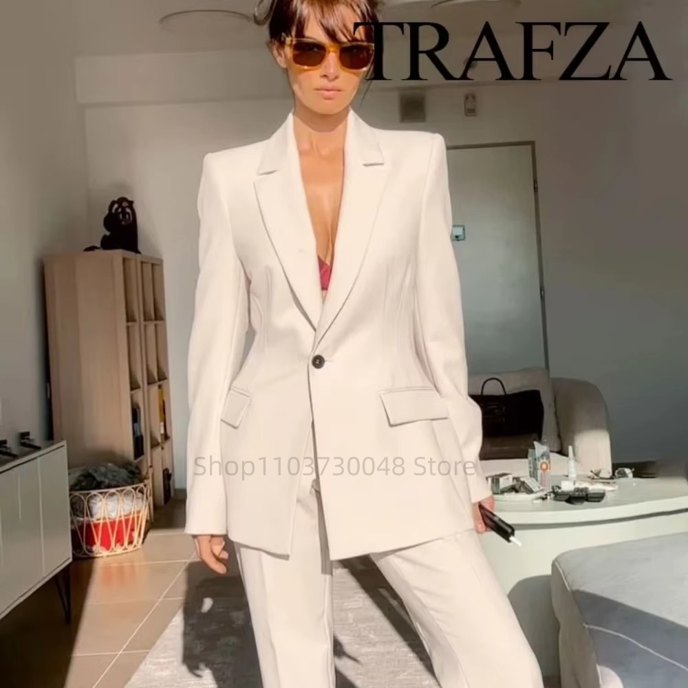Women'S Office Formal Wear For Ladies - Conjunto de Blazer e Calças para