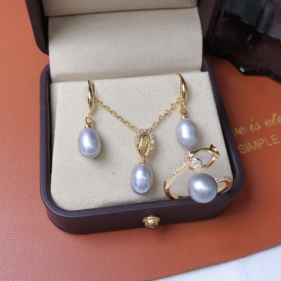 Brinco de Pérola de Água Doce, - Pearl Necklace Set avaliação e preço