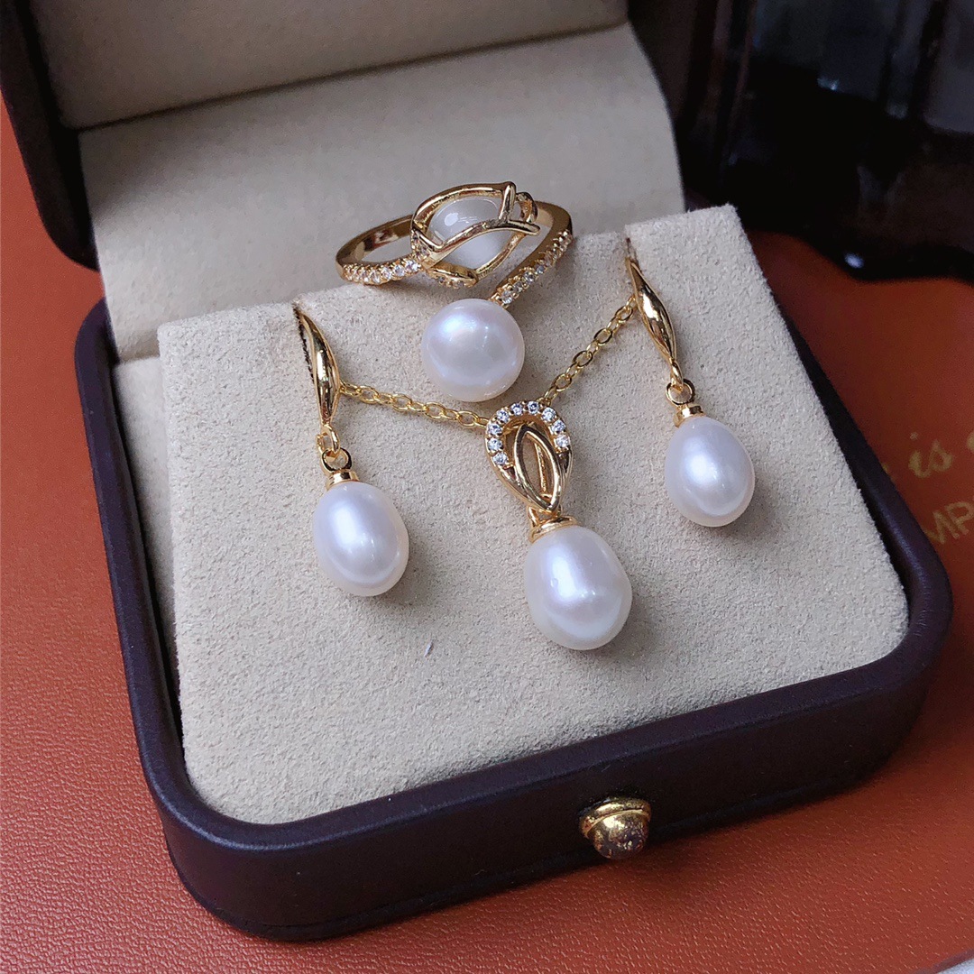 Brinco de Pérola de Água Doce, - Pearl Necklace Set avaliação e preço