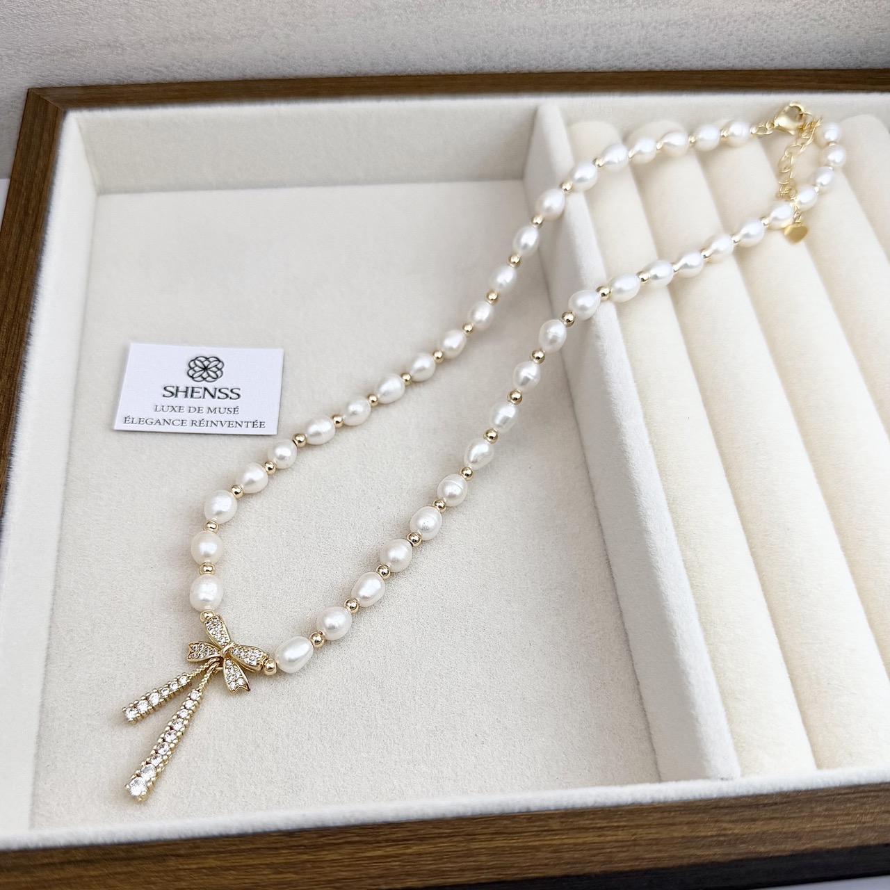 Conjunto de Joias de Luxo Leve - Pearl Necklace Set avaliação e preço