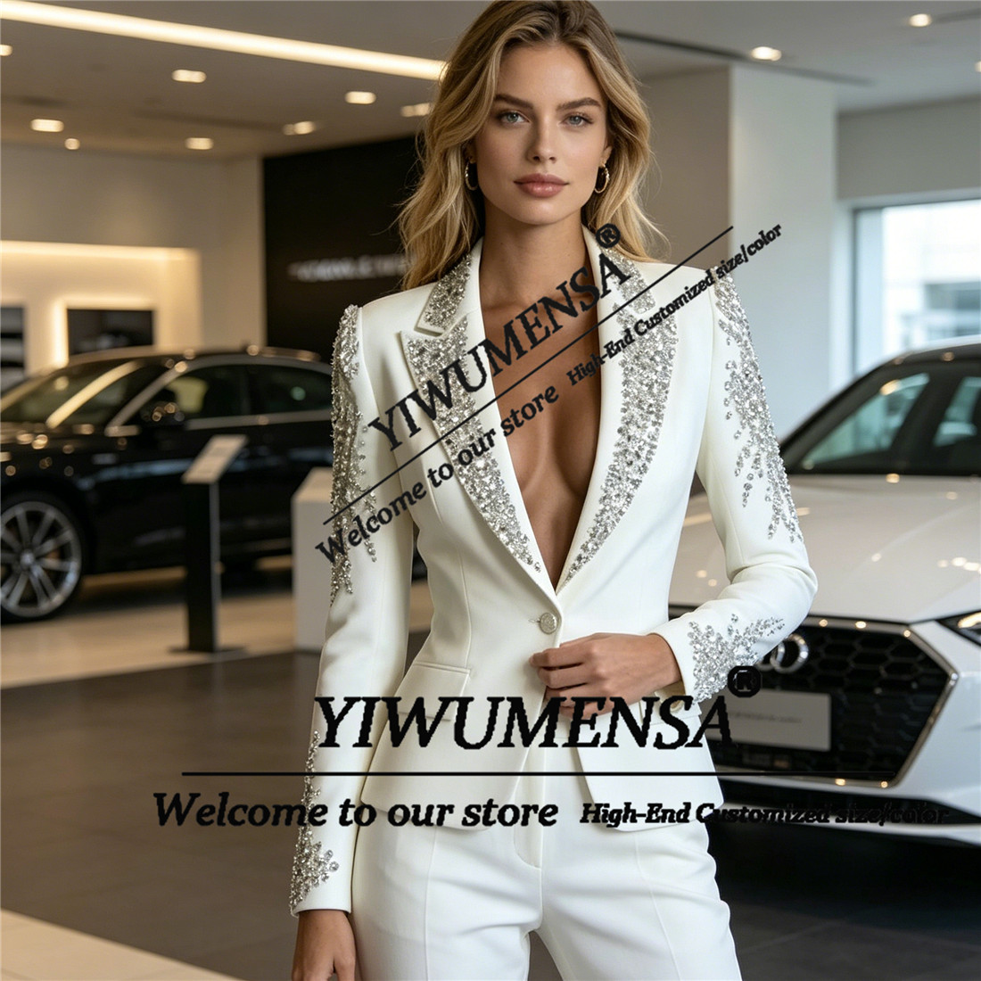 Conjuntos de Luxo Femininos de - Women Formal Wear For Party avaliação e preço