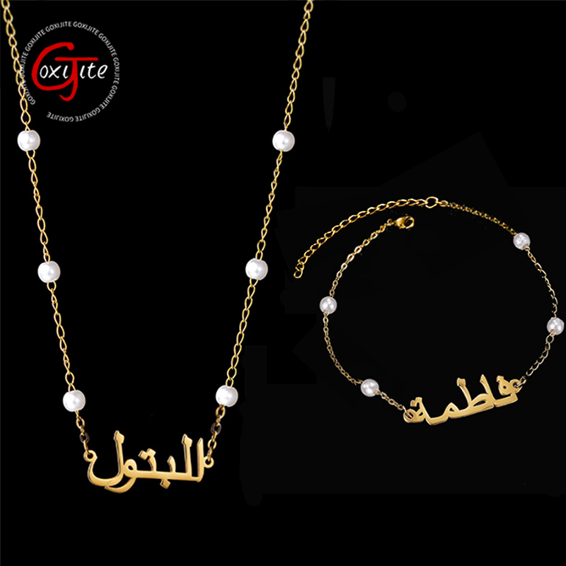 Goxijite-Colar personalizado c - Pearl Necklace Set avaliação e preço