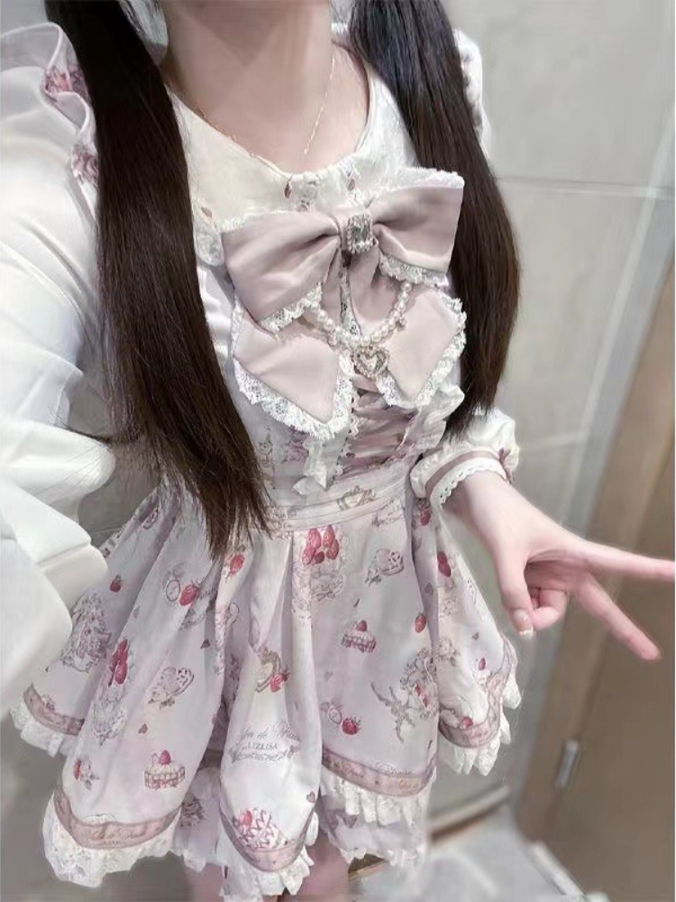 Verão japonês gótico y2k lolit - Vintage Women'S Formal Wear avaliação e preço