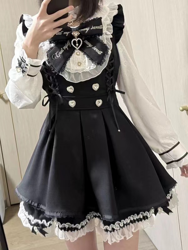 Verão japonês gótico y2k lolit - Vintage Women'S Formal Wear avaliação e preço