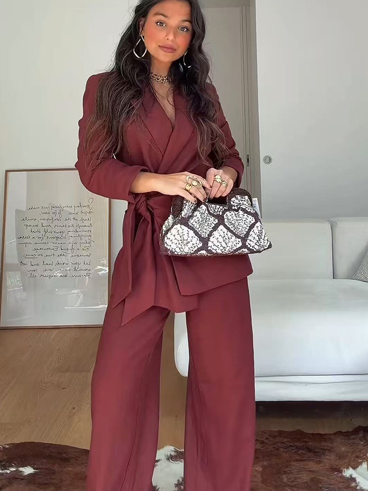 Conjunto de Blazer e Calças pa - Women'S Office Formal Wear For Ladies avaliação e preço