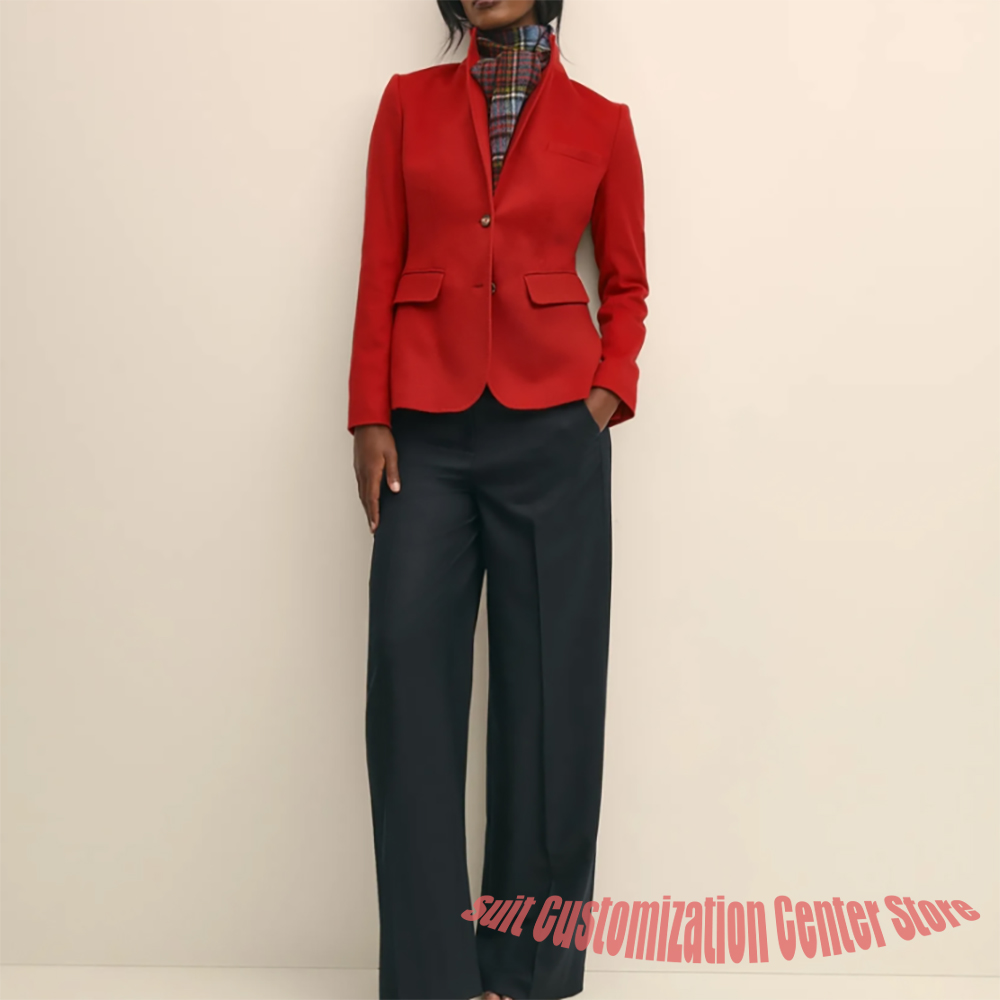 Roupas femininas de lã azul ma - Formal Winter Wear Women Jacket avaliação e preço
