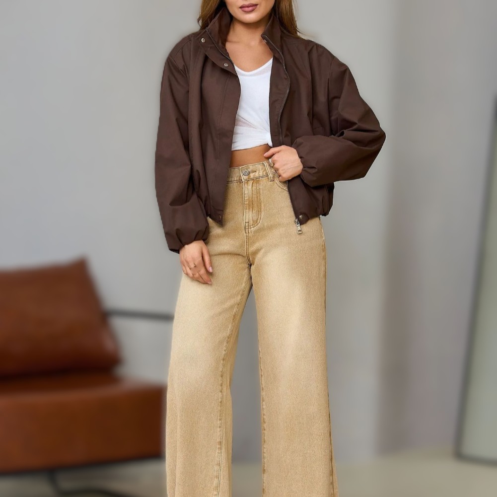 Jaqueta Casual Feminina com Go - Formal Winter Wear Women Jacket avaliação e preço