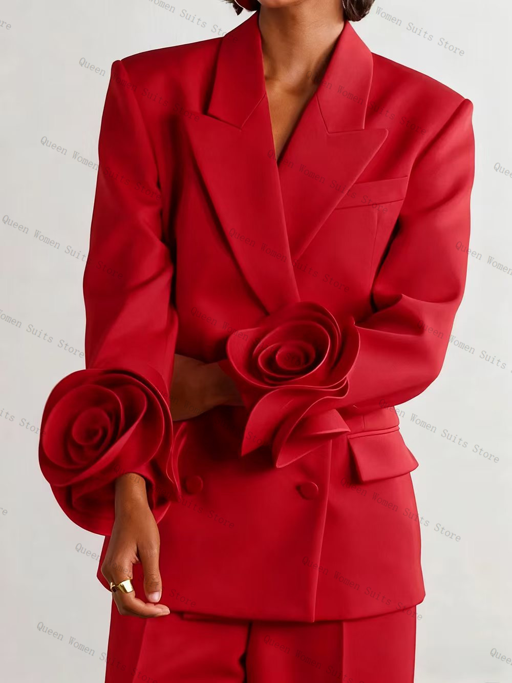 Luxo vermelho feminino terno c - Women'S Formal Wear Wedding Guest avaliação e preço