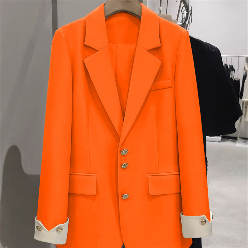 Moda senhoras blazer cor bloco - Formal Winter Wear Women Jacket avaliação e preço