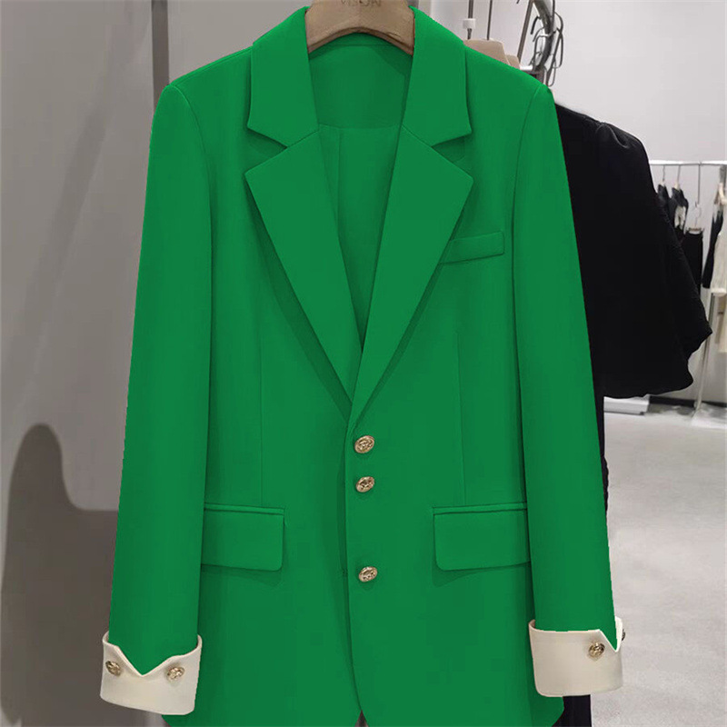 Moda senhoras blazer cor bloco - Formal Winter Wear Women Jacket avaliação e preço