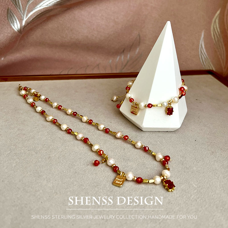 Colar pingente de zircão pérol - Pearl Necklace Set avaliação e preço