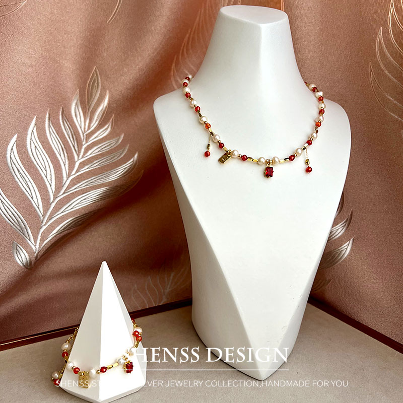 Colar pingente de zircão pérol - Pearl Necklace Set avaliação e preço