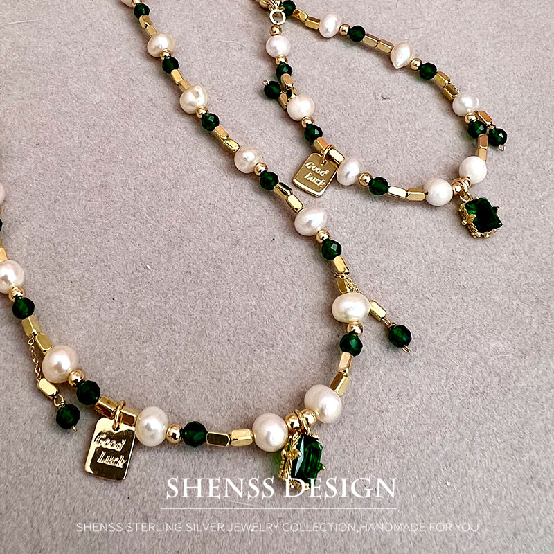 Colar pingente de zircão pérol - Pearl Necklace Set avaliação e preço