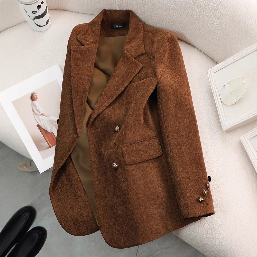 Moda senhoras blazer casaco fe - Formal Winter Wear Women Jacket avaliação e preço