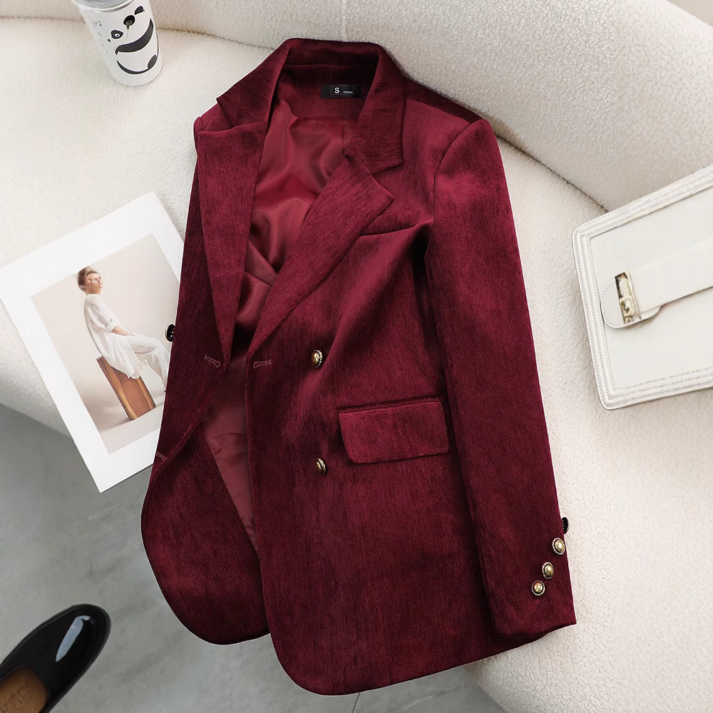 Moda senhoras blazer casaco fe - Formal Winter Wear Women Jacket avaliação e preço