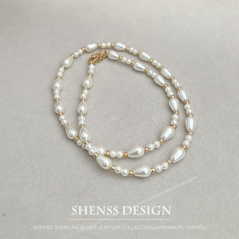 Elegante imitação de pérola go - Pearl Necklace Set avaliação e preço