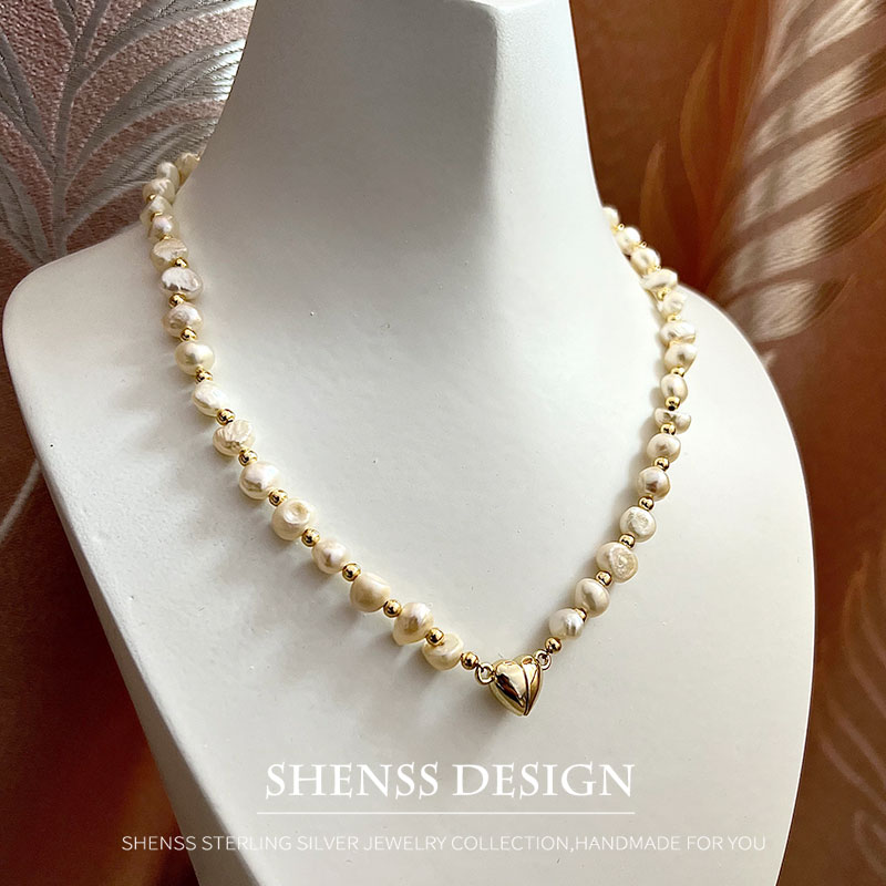 Colar de pérolas barroco natur - Pearl Necklace Set avaliação e preço