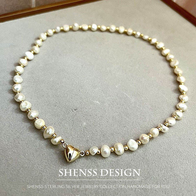 Colar de pérolas barroco natur - Pearl Necklace Set avaliação e preço