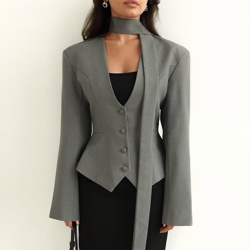 Outono feminino terno 1 peça b - Women'S Formal Wear Wedding Guest avaliação e preço