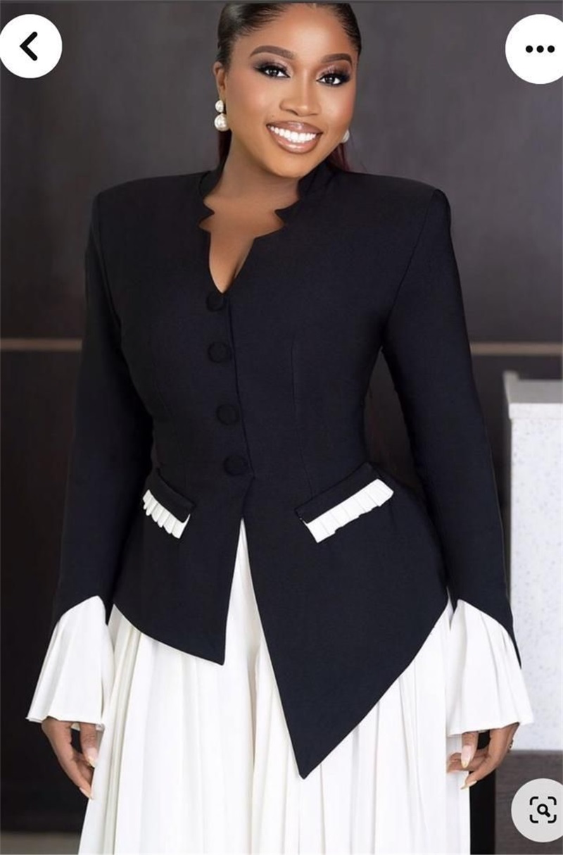Conjunto de ternos femininos b - Women Formal Wear Black And White avaliação e preço