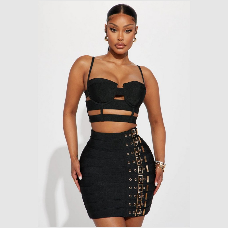 Preto branco bandagem vestido  - Women Formal Wear Black And White avaliação e preço